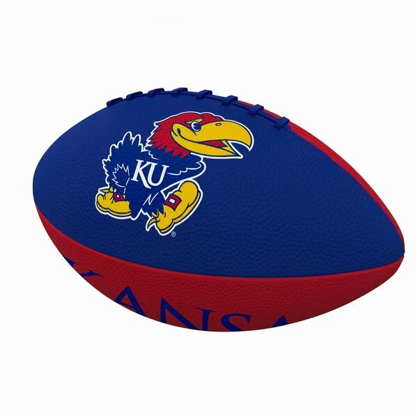 Kansas Pinwheel Junior Size Rubber Football, Logo Brands, Mfr#: 157-93JR-2